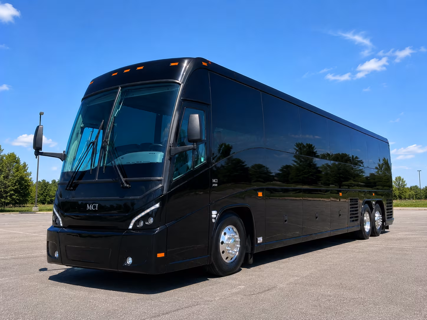 wayne charter bus rental exterior