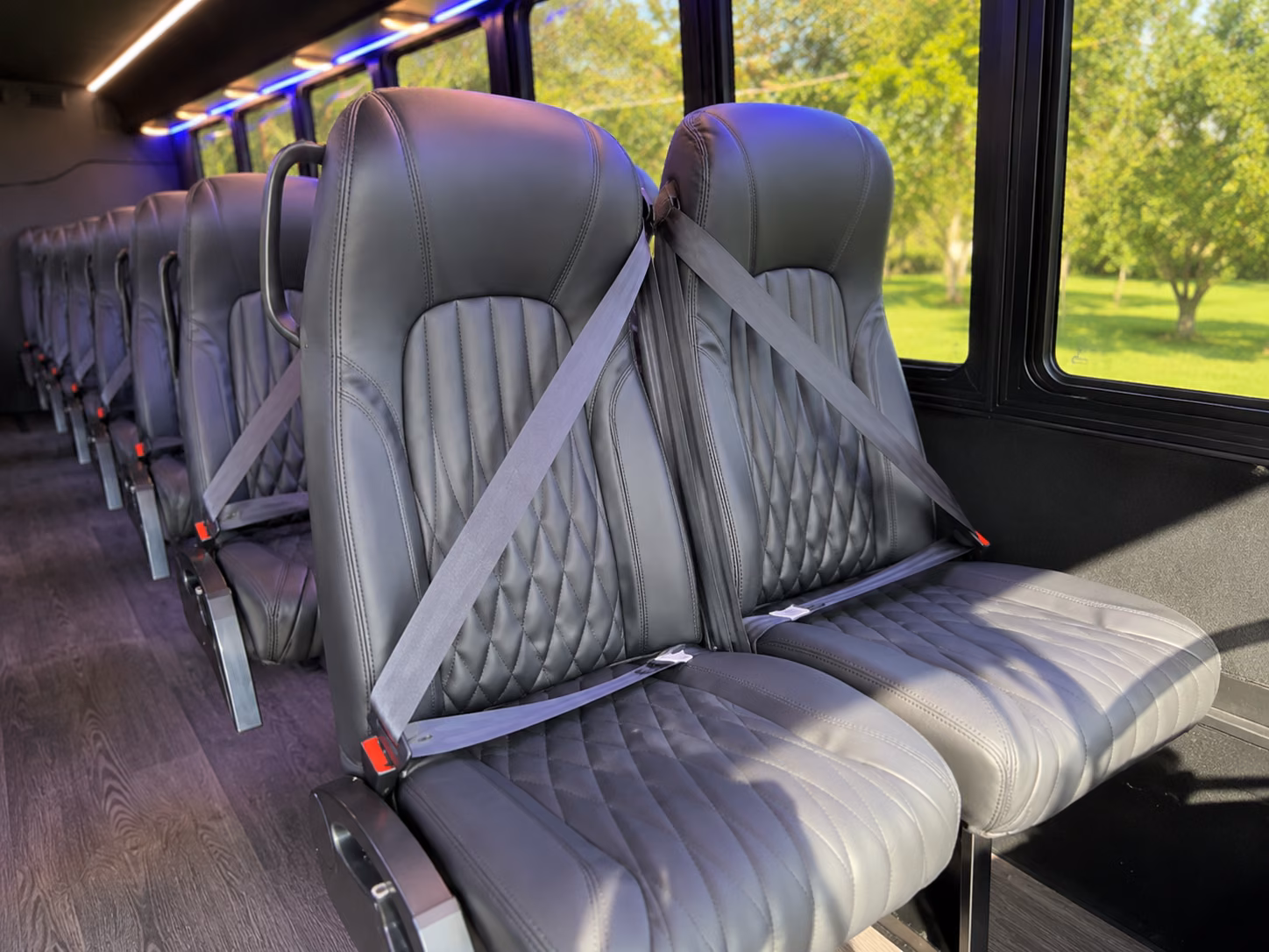 wayne corporate event transportation onboard seating
